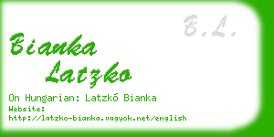 bianka latzko business card